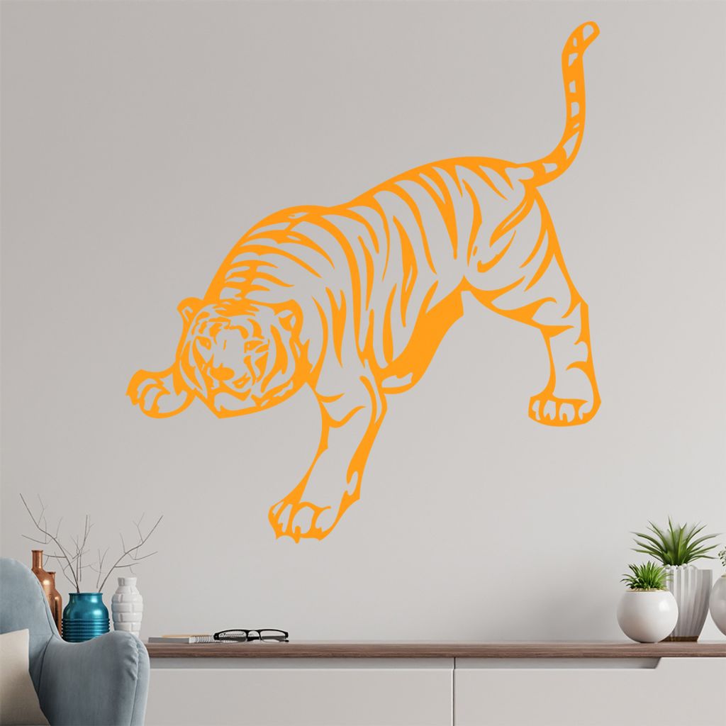 Tiger Wandtattoo in 6 Größen - Wandaufkleber Wall Sticker - Dekoration, Küche, Wohnzimmer, Schlafzimmer, Badezimmer