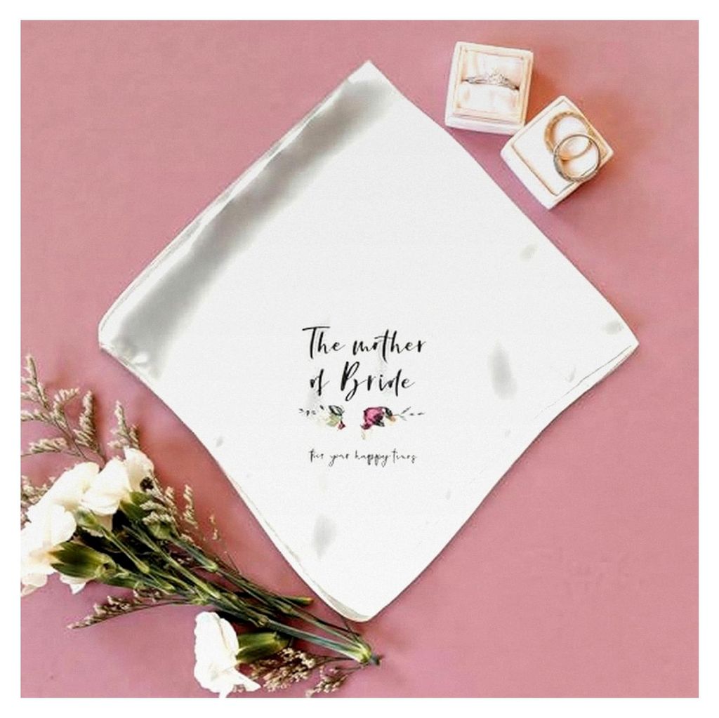 Taschentuch für die Mutter der Braut, Geschenke für Frauen, glückliche Tränen, Taschentuch mit Blumen, geeignet für die Mutter bei der Hochzei...