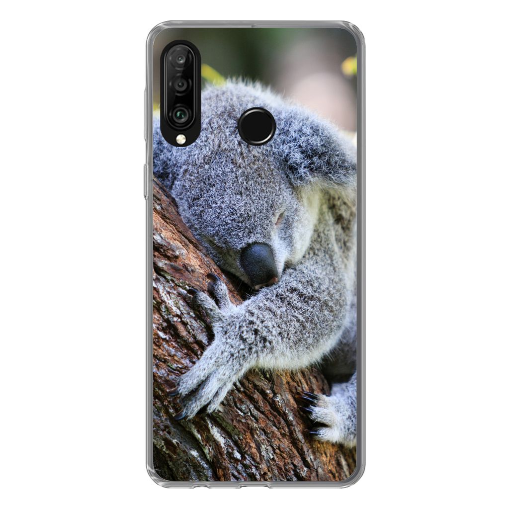 MuchoWow Handyhülle Schutzhülle Hülle für Huawei P30 Lite Koala - Kofferraum - Kuscheltier - Jungen - Mädchen Silikon Softcase Handy Hülle ...