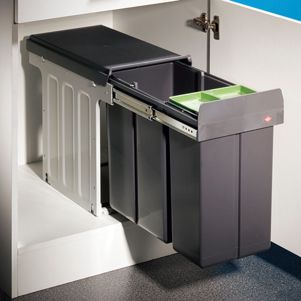Wesco  Double 30 DT. Abfallsammler, anthrazit.  - Mülleimer Produktbild 