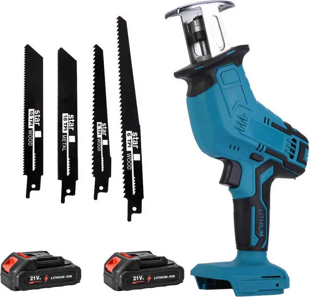 Scie sabre pour rénovation et jardin - Pack complet 18V avec 2 batteries