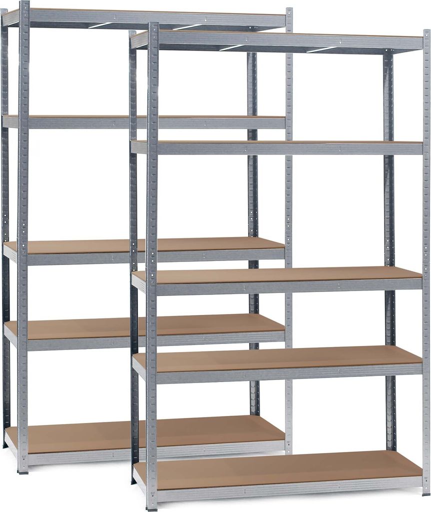 Wiltec sada 2x těžký regál 120x60x200cm, 200kg/polička, Obrázek produktu 