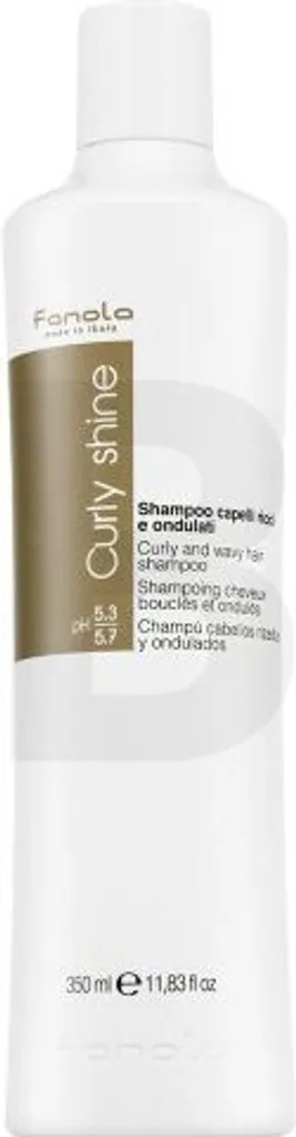 Fanola Curly Shine Shampooing Enrichi en Soie pour Cheveux Crépus 350ml