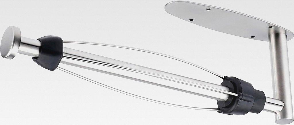 Einhandbedienbarer Küchenrollenhalter unter dem Schrank mit Dämpfungseffekt, Edelstahl-Küchenrollenpapierhalter, selbstklebend, Wandmontage, Pap...