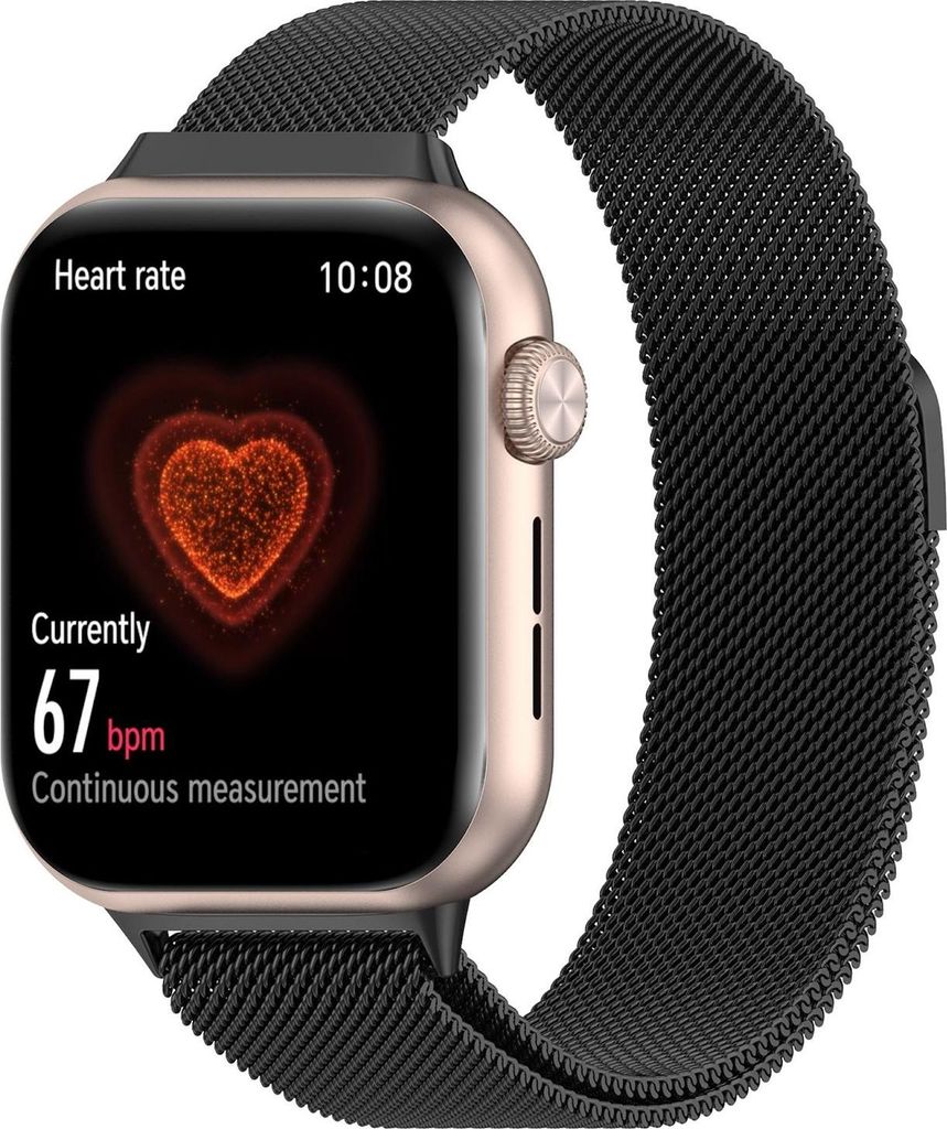 Für Honor Watch 5 Milan Metall Stahl Mesh Ersatz Armband mit Magnetverschluss Schwarz