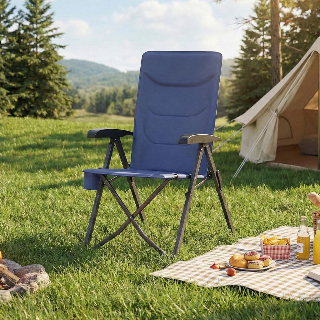 SONGMICS Campingstuhl faltbar, 2er Set, 95°-150° Produktbild 