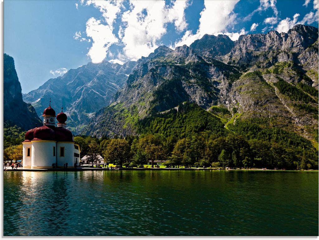ARTland Glasbild St. Bartholomä Königssee I Größe: 80x60 cm