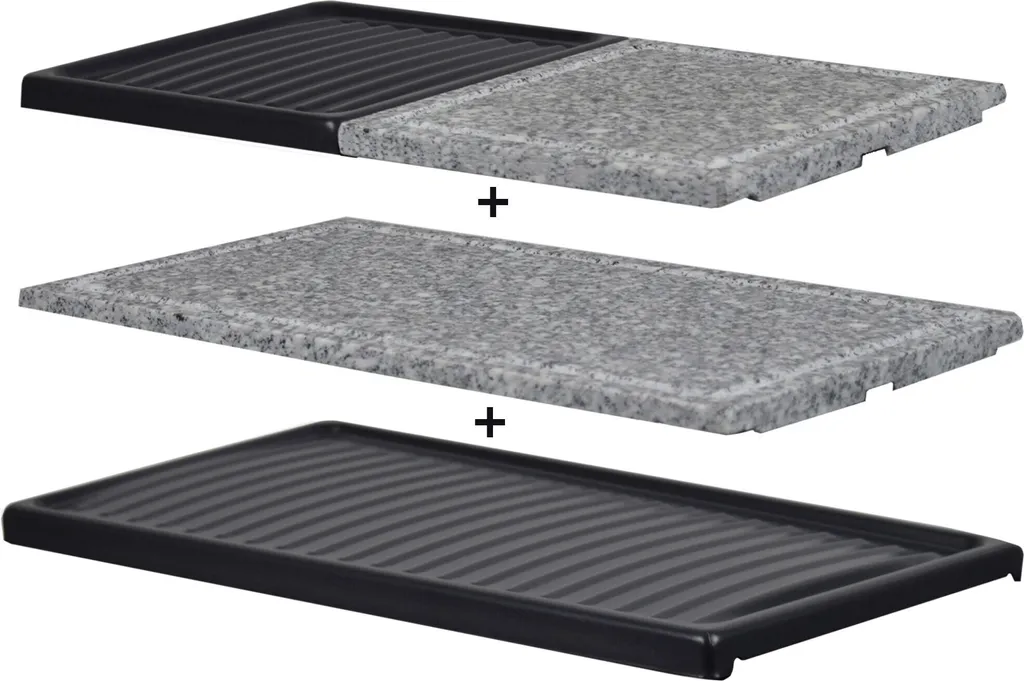 Syntrox Germany Aarau Set de 3 Plaques à Raclette de Rechange 37,5x20cm
