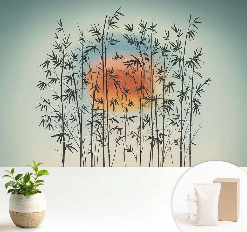 Fototapete - 104x70 cm - Tapete - Wandtapete - Wandbilder - Dekofolie - Tapete Folie - Wand - Dekoration - Wohnzimmer - Harmonisches West