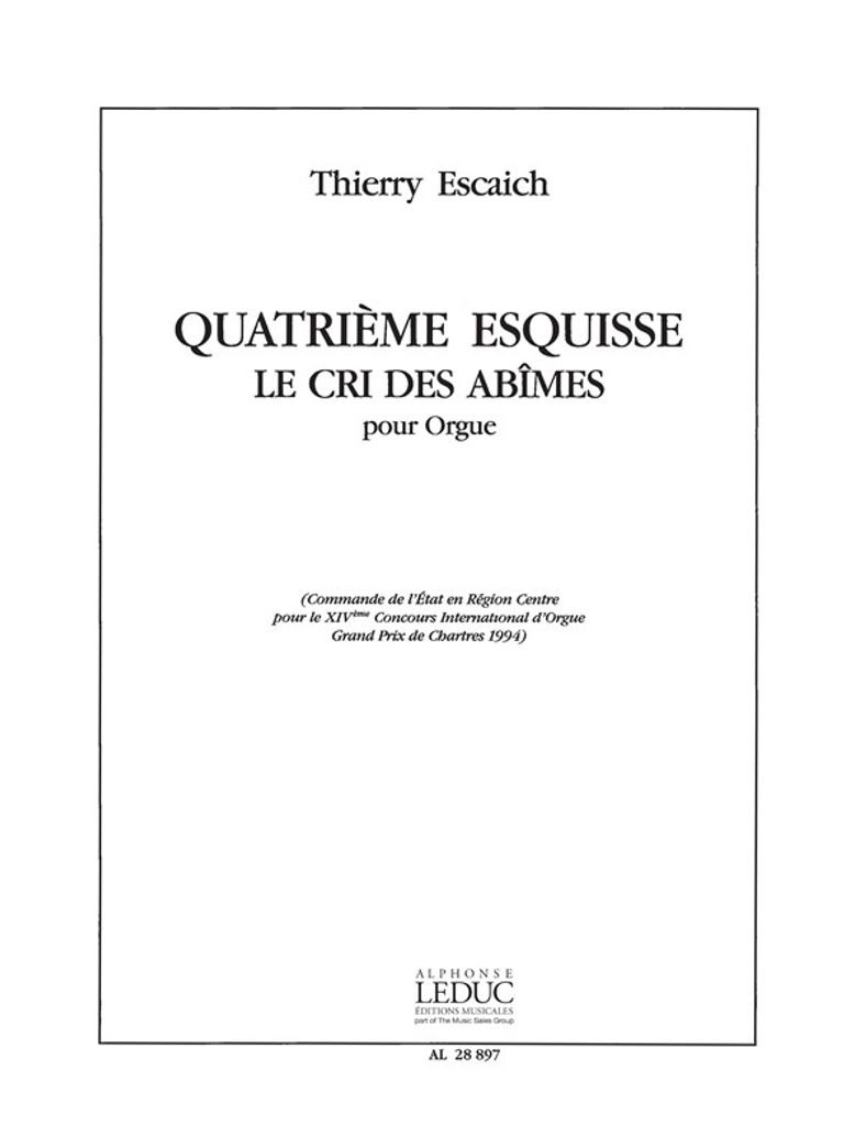 Esquisse no.4 le cri des abimes pour orgue