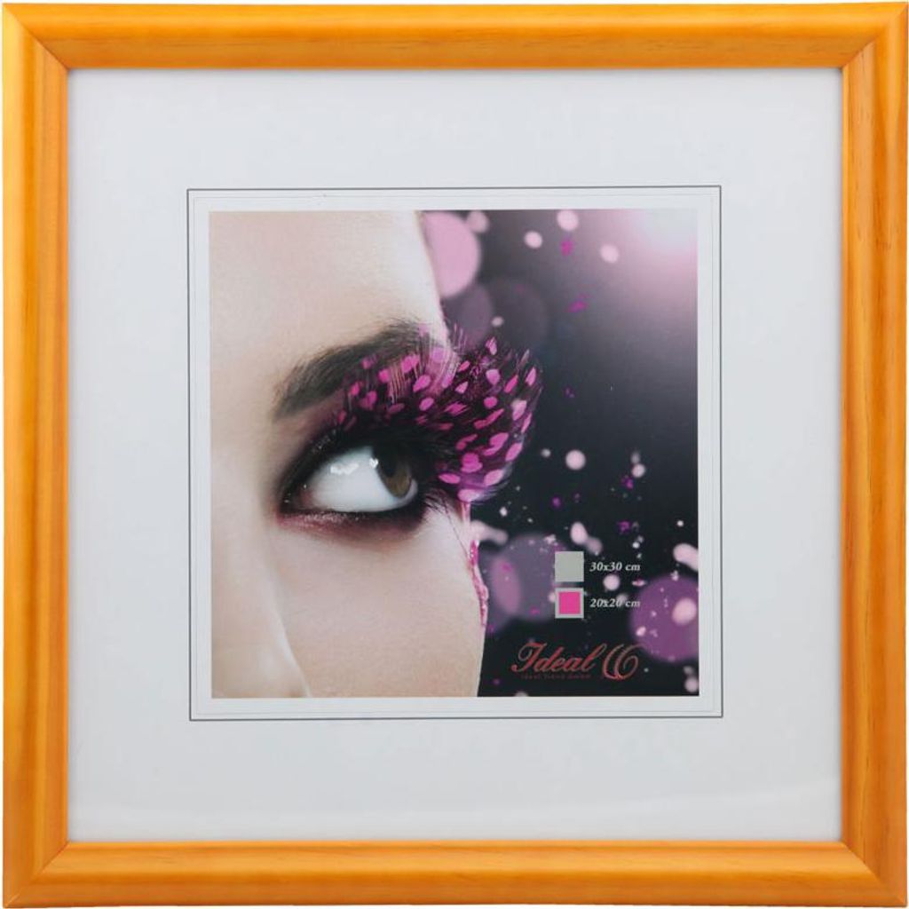 HR-22 Bilderrahmen Holz Rahmen quadratisch Fotorahmen Collage Wanddeko Poster - Farbe: Cherry | Format: 20x20