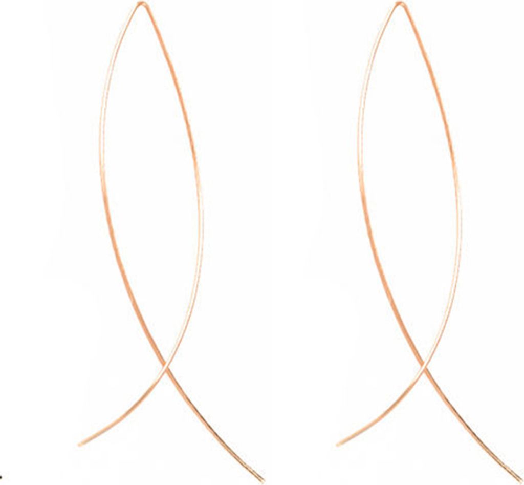 Damen-Ohrringe, elegant, Fischform, lange Tropfen, handgefertigter Modeschmuck-Gold