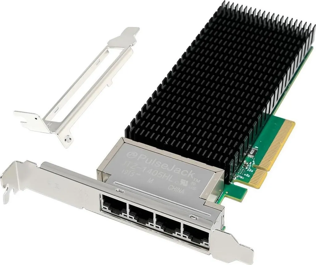 Carte Réseau 4 Ports 10GbE Interface PCIe x8 Haute Densité X710-T4