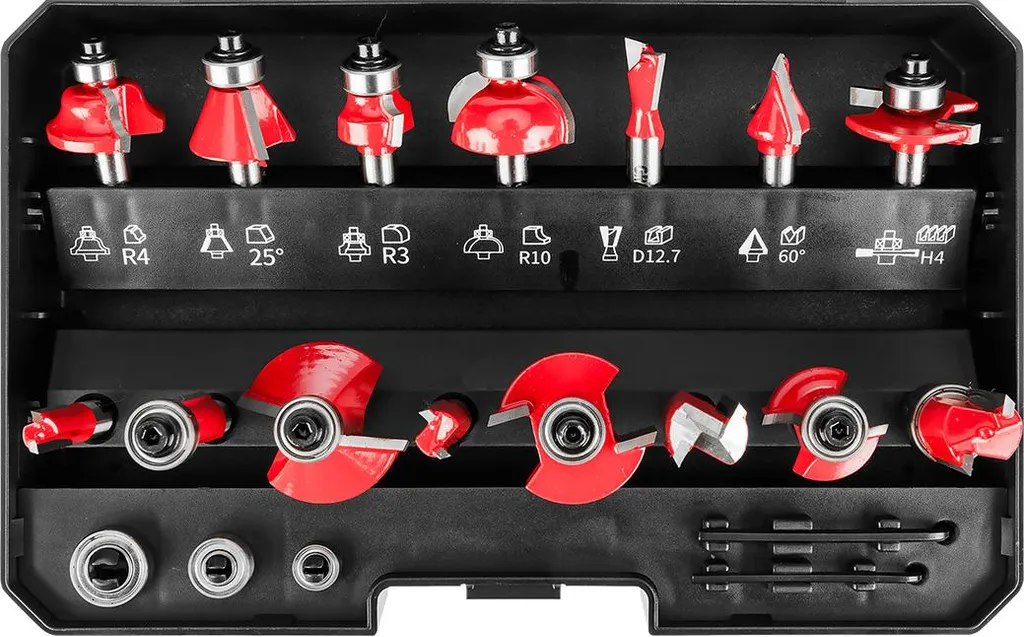 Kit Frese Legno GRAPHITE 15 Pezzi 8mm - Offerta Utensili Falegnameria