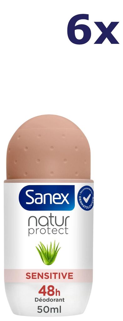 6x Sanex Deo Roll-on - 50ml - natur protect bio aloe vera