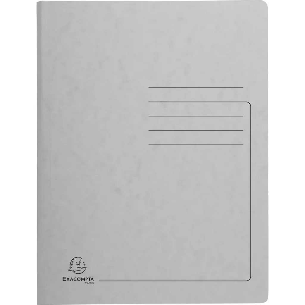 Farde A4 carton gris robuste avec reliure spirale, pack de 25 unités
