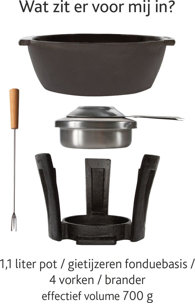 BOSKA Fondueset Party Pro 1.1L - fondueset - fondue - kaasfondue - fondue pot