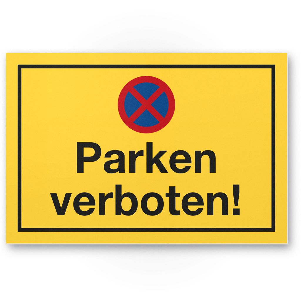 Komma Security 'Parken Verboten' Schild - 30x20 Cm Für Garageneinfahrt & Privatgrund