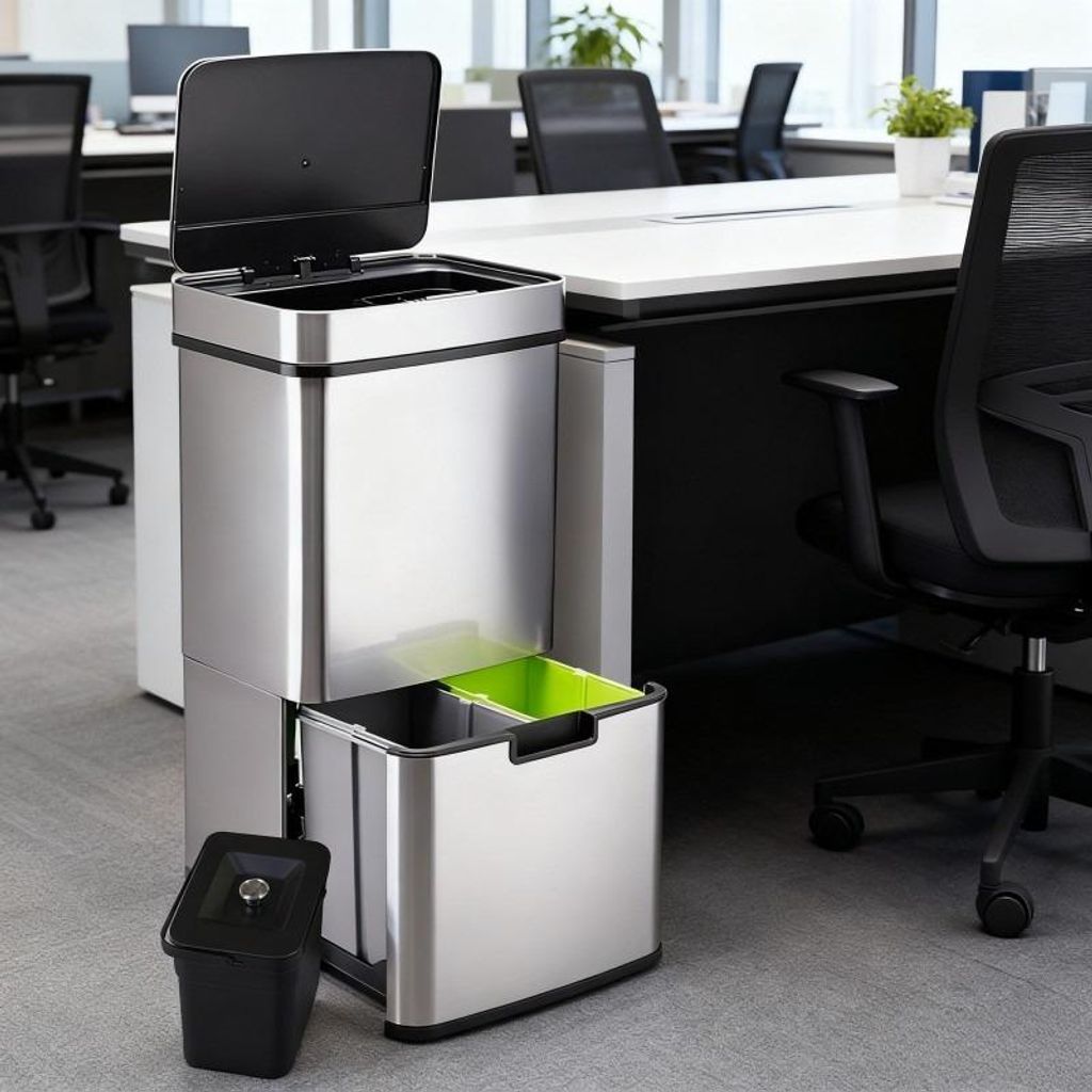 72L Silber Automatischer Mülleimer,mit 3 + 1 Produktbild 