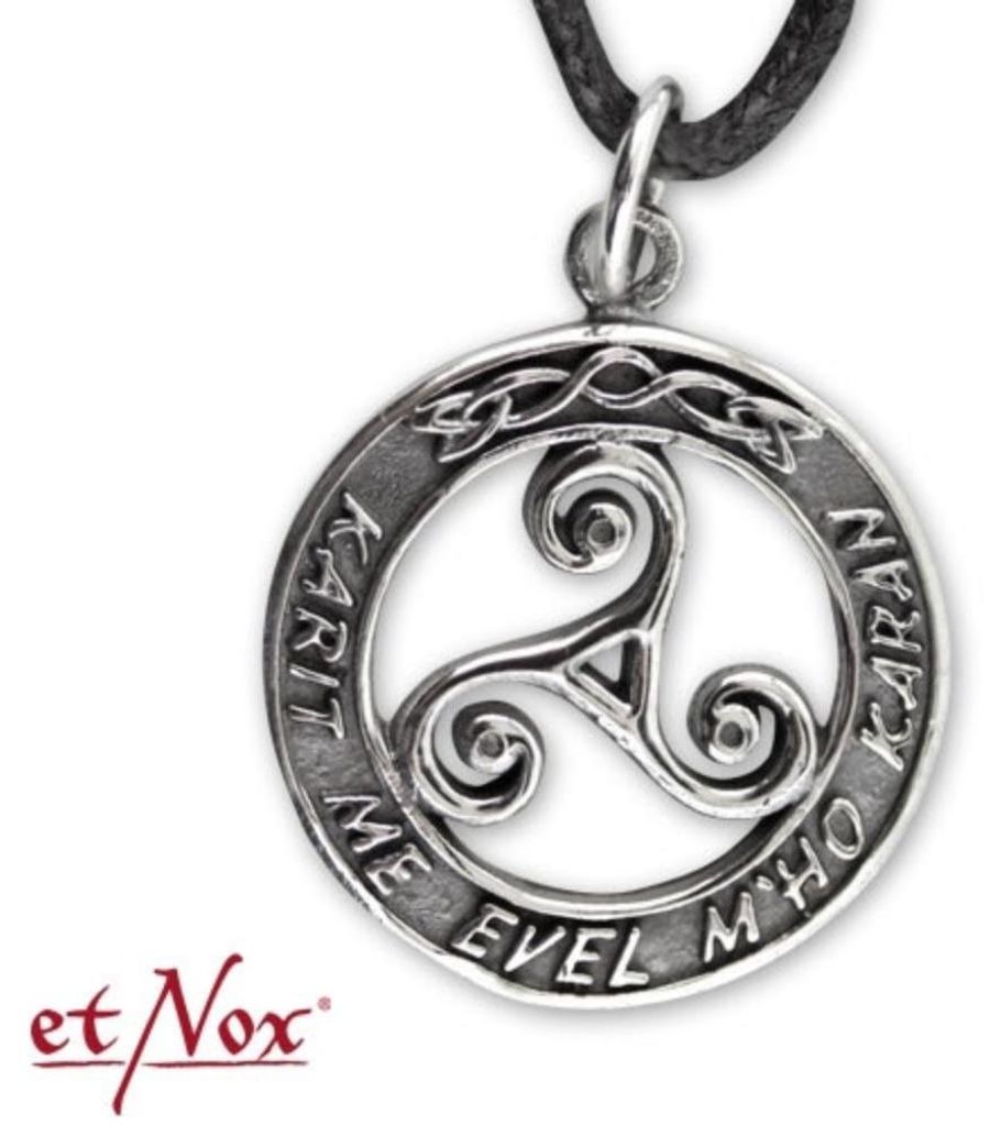 etNox Anhänger „Keltische Triskele“ 925 Silber mit Band und Produktbild 