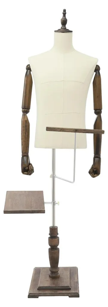 Buste Homme Ajustable de 1,35 à 1,80 m - Torse Couture en Lin Beige