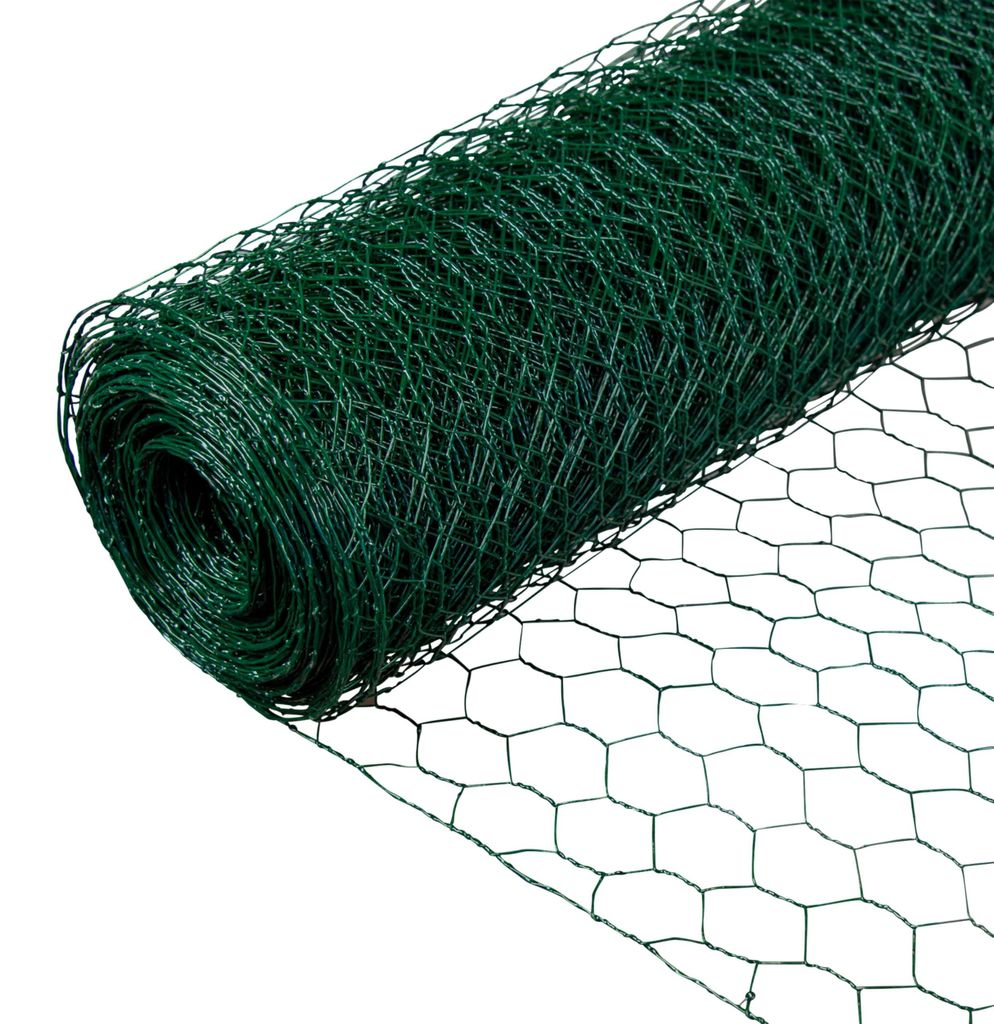Maschendrahtzaun PVC-ummantelt grün – Verzinkter Hühner- & Produktbild 