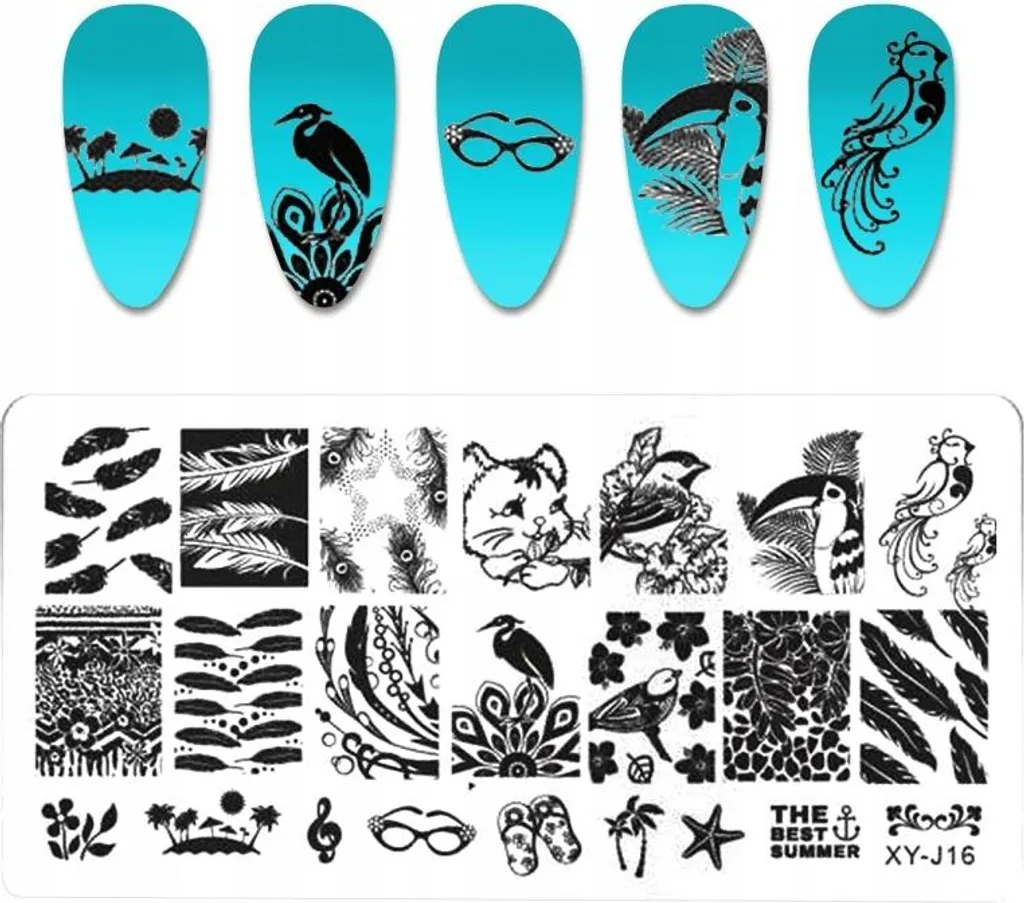 XY-J16 Stamping Plate Unghie | Template in Acciaio per Manicure Pro