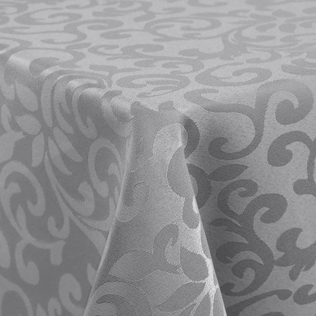 Nappe de table rectangulaire 100x140 cm pour cuisine et repas gris