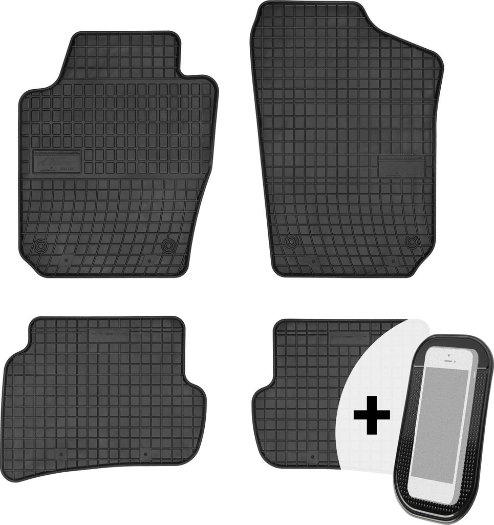 Gummimatten Auto Fußmatten Automatten Passgenau 4-teilig Set - passend für Seat Ibiza IV, Skoda Fabia III