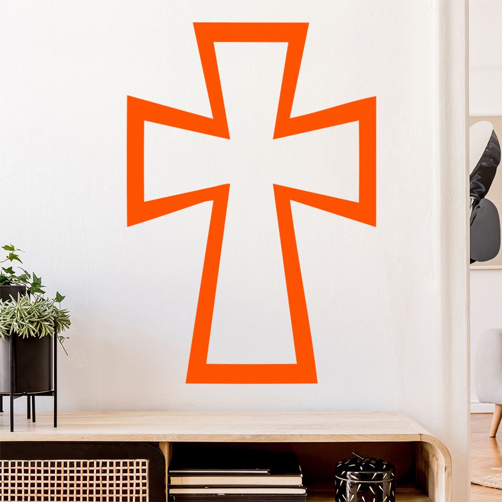 Byzantinisches Kreuz II Wandtattoo Wandaufkleber Wall Sticker - Dekoration, Küche, Wohnzimmer, Schlafzimmer, Badezimmer