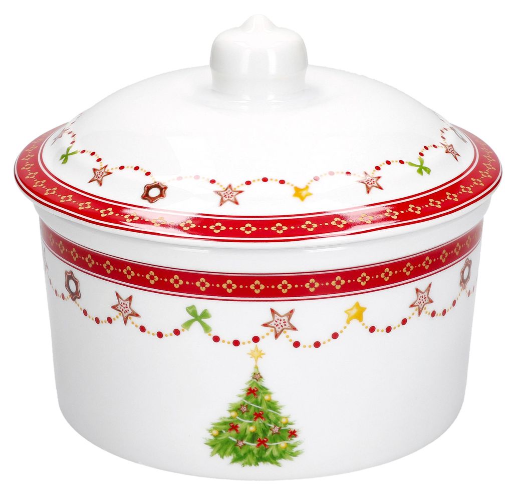 Weihnachtstraum Gebäckdose 960ml rund Porzellan Weihnachten Produktbild 