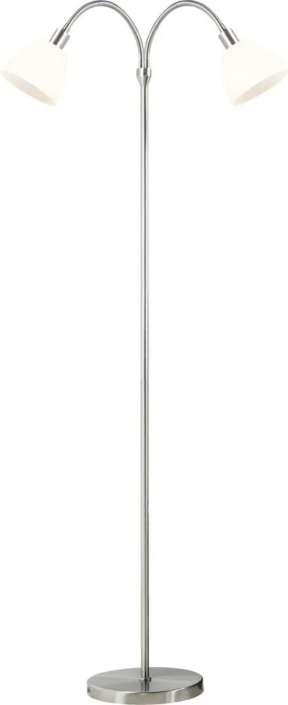 Lampadaire de salon double en métal argenté Ray Nordlux IP20 2x40W