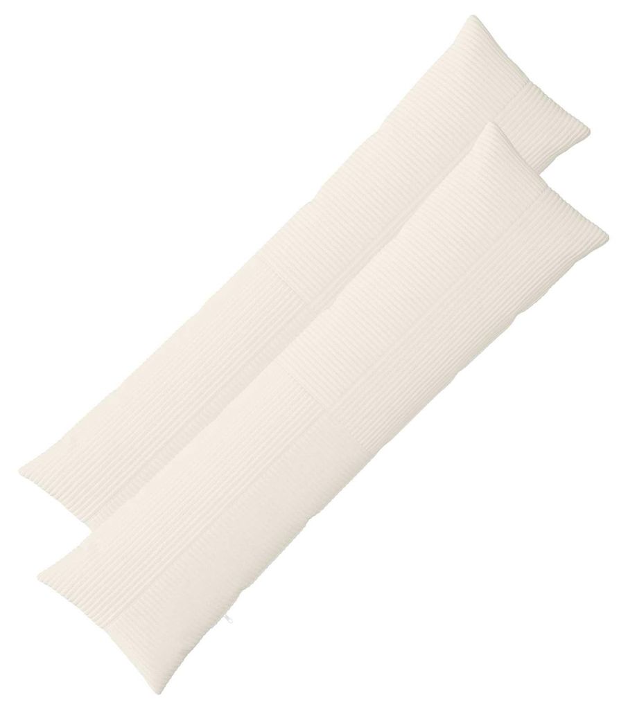 vidaXL Kissenbezug 2 pcs ALMELO Creme 40 x 145 cm Cord Produktbild 