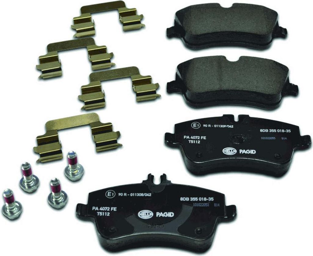 Bremsbelagsatz Scheiben mit Verschleißwarnung 19,8 mm HELLA für u.a. MB C-KLASSE