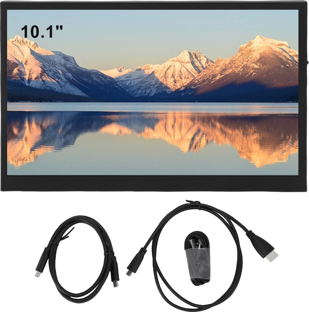 10.1-Zoll-Computer-Sekundärbildschirm 1024x600 CPU-GPU-Temperaturanzeige mit 2 Stereo-Lautsprechern für PC-Gehäuse DIY