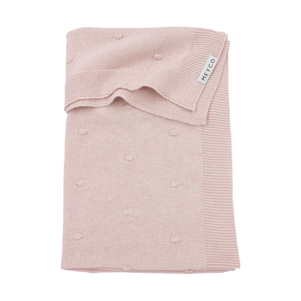 Meyco ledikantdeken Mini Knots soft pink 2753089