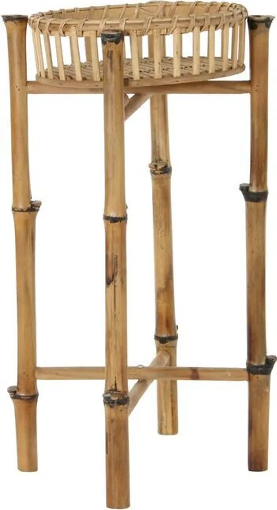 Support de fleurs en bambou pour salon : décoration naturelle 55 cm