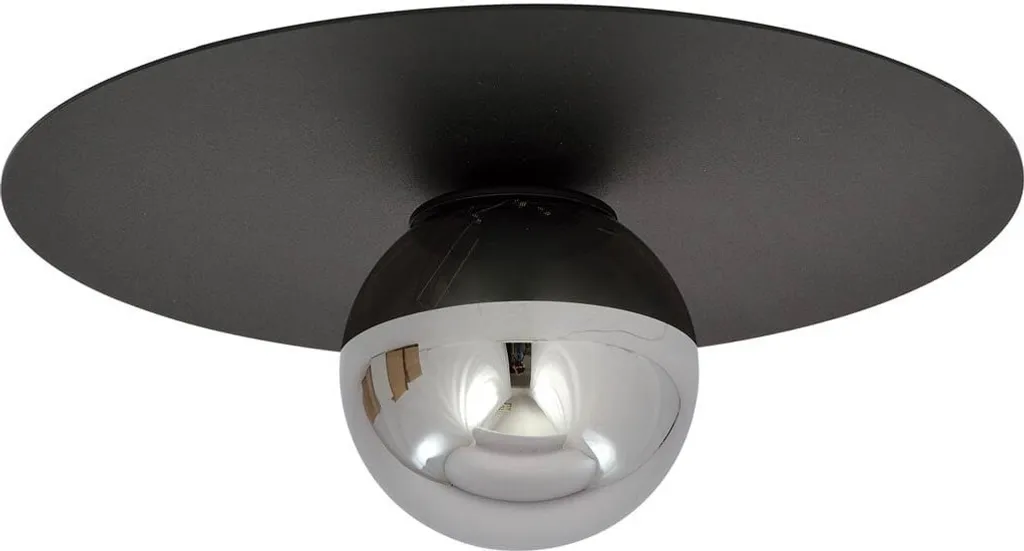 Plafonnier Industriel Noir et Graphite SOLAR 1 - Design Acier E14
