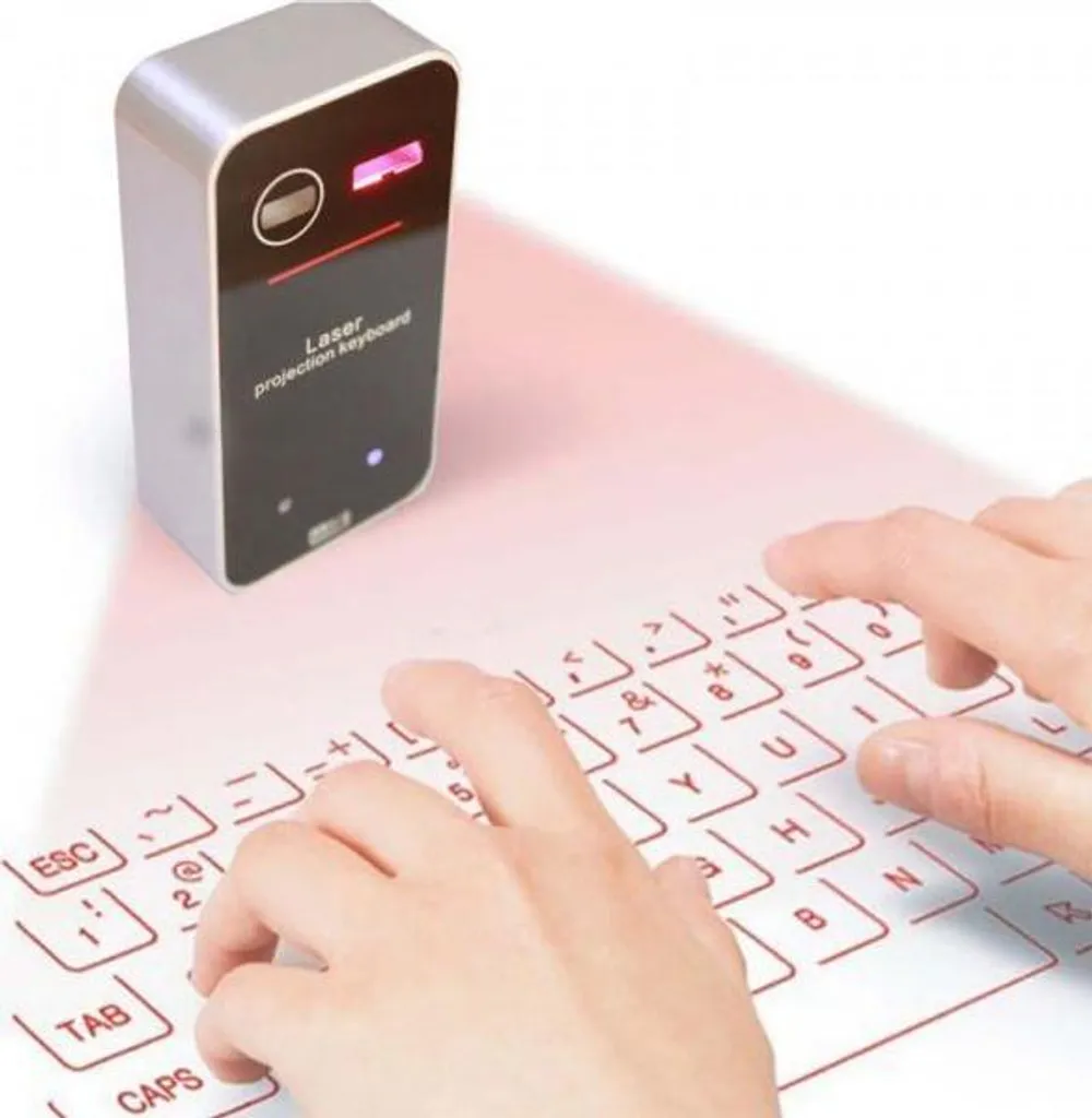 Clavier laser sans fil noir projection virtuelle Bluetooth pour tablette - 2