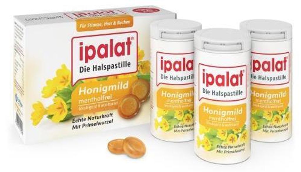 Ipalat Halspastillen honigmild o.Menthol zuckerfr. 120 St Produktbild 