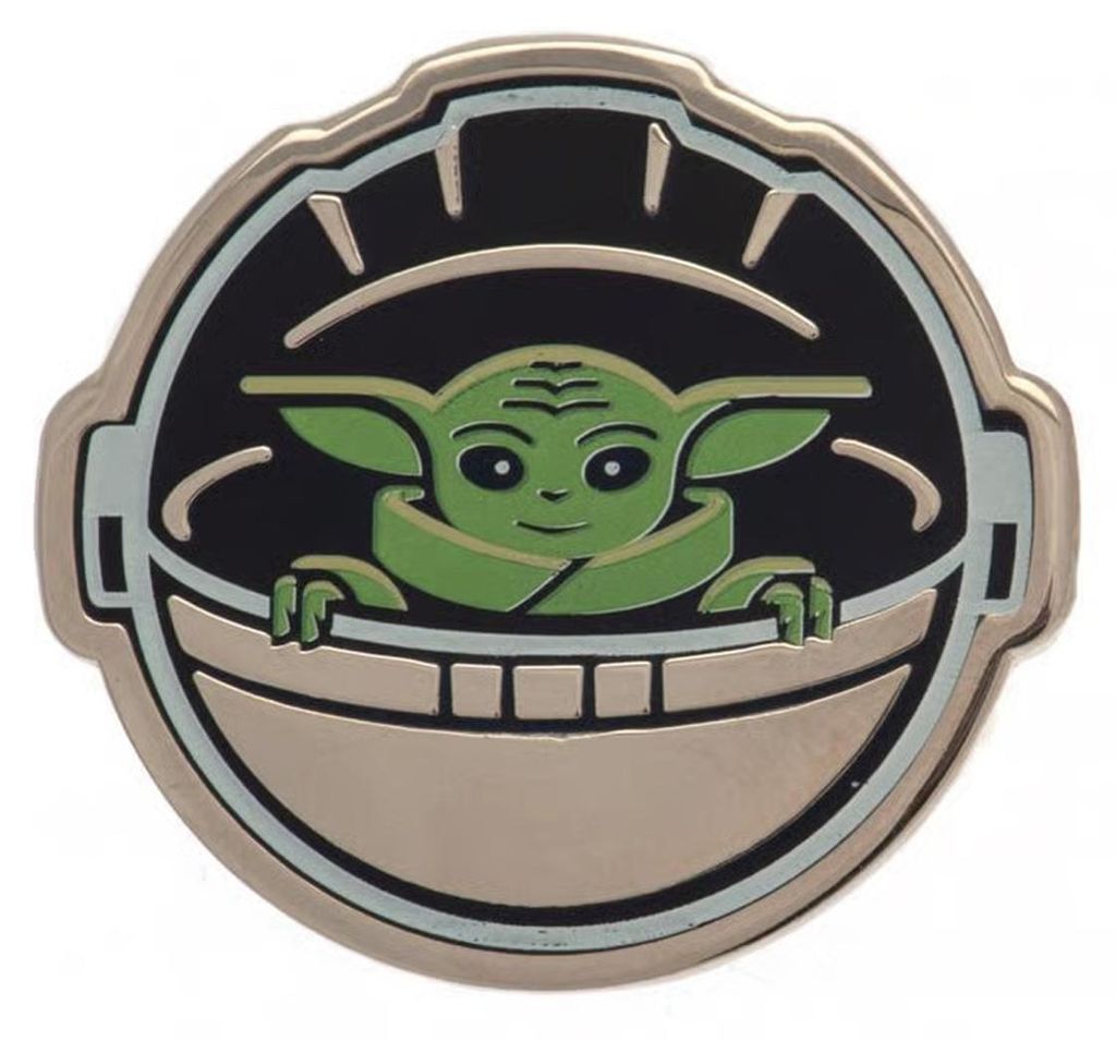 Star Wars Mandalorian - Abzeichen, Emaille CD1663 (Einheitsgröße) (Weiß/Schwarz/Grün)