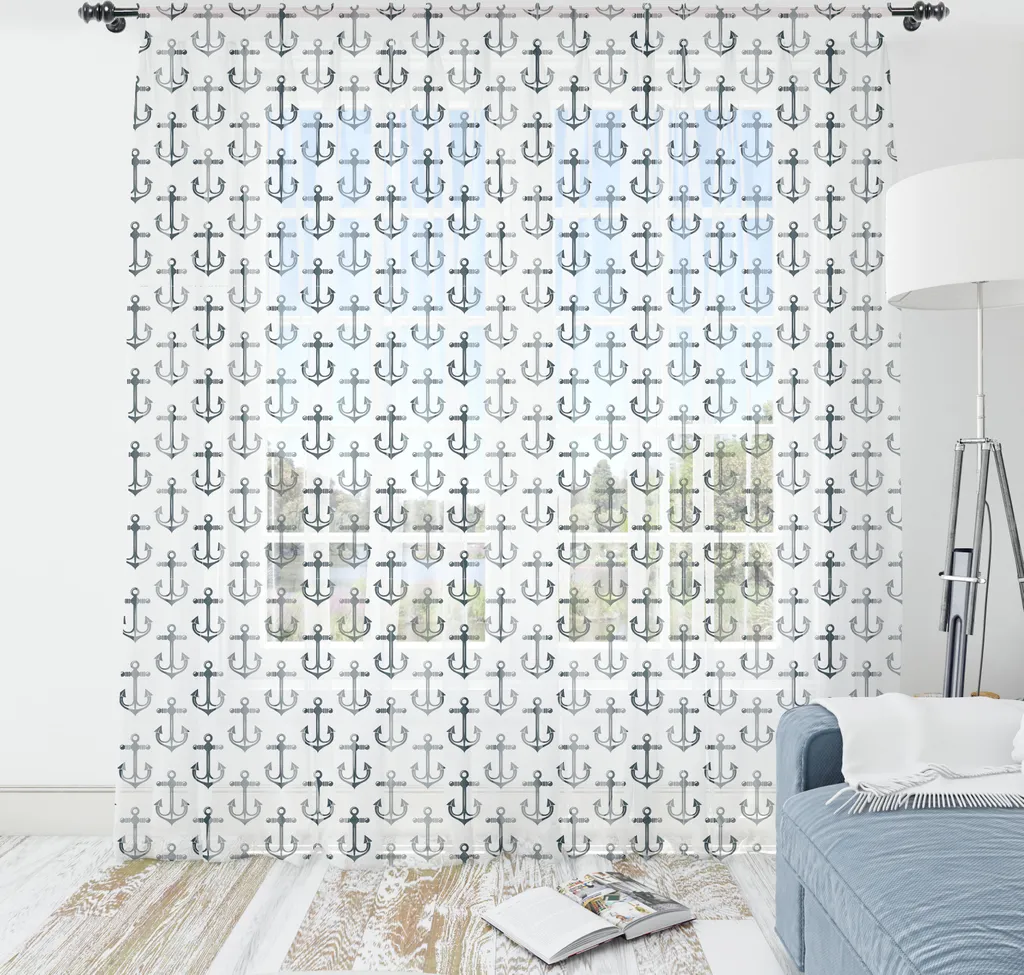 Tapisserie Nautique ABAKUHAUS Voile Océanique 180x274cm Bleu Pétrole