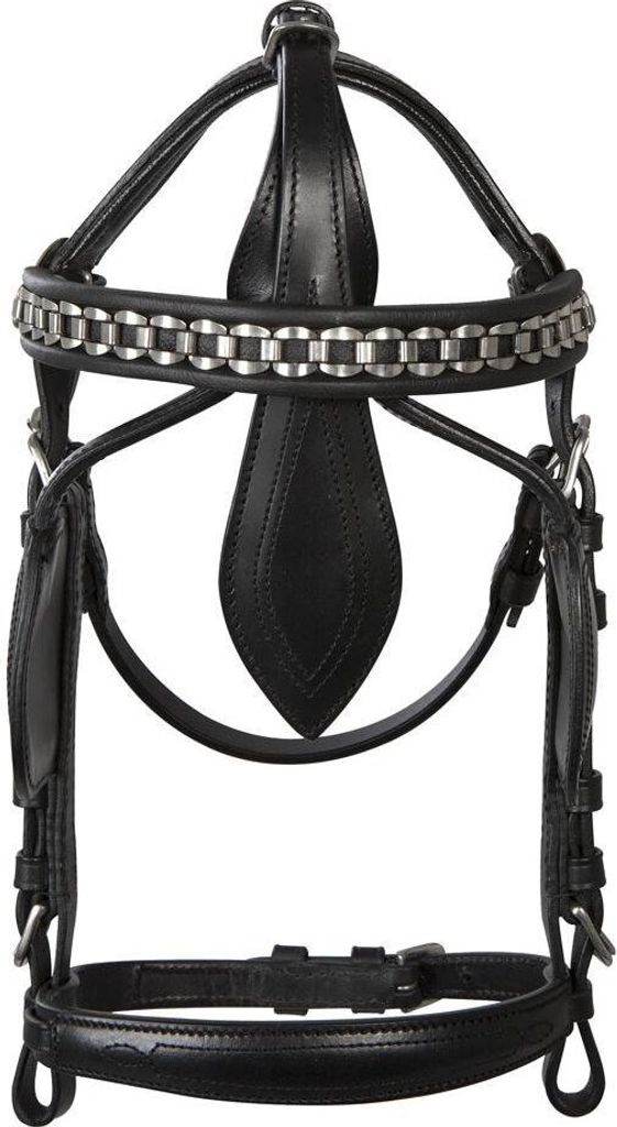 Fahrkopfstück Präsentationm.Scheuklappen, Farbe:schwarz, Groesse:Shetty