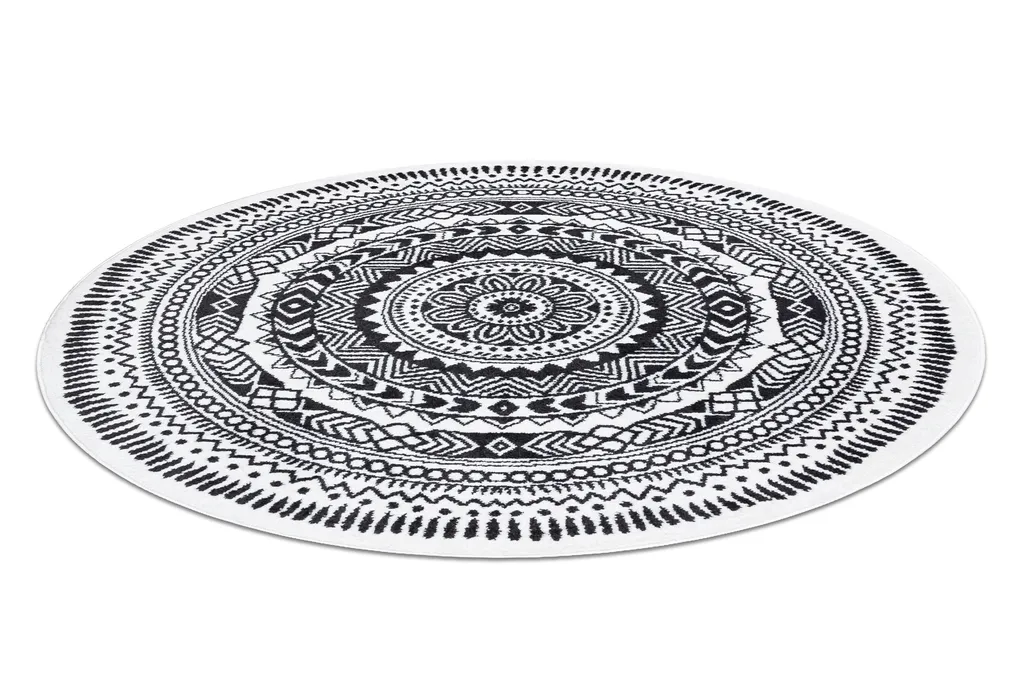 Tapis rond FUN gris 200 cm - Protégez votre table avec style et chic