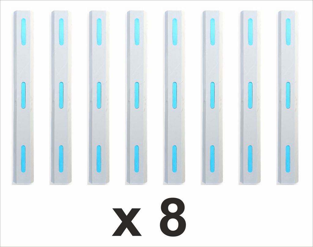 Marina Grey 12 set di 8 pezzi - parabordo per pontile, Immagine del prodotto 