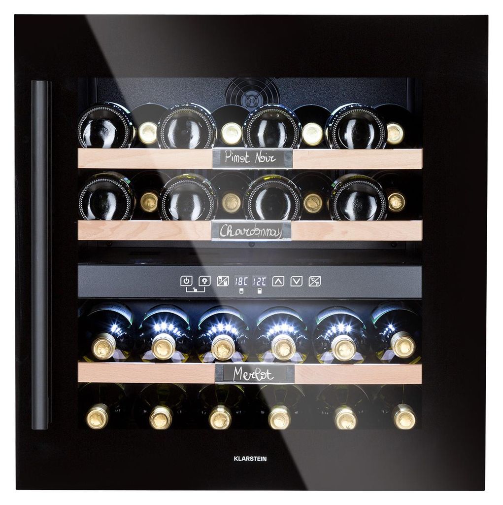 Klarstein Einbau-Weinkühlschrank, 2 Zonen Produktbild 
