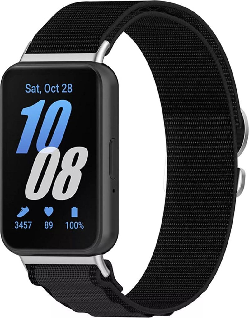 Strap-it Alpine Nylonband - passend für das Samsung Galaxy Fit 3 (schwarz)