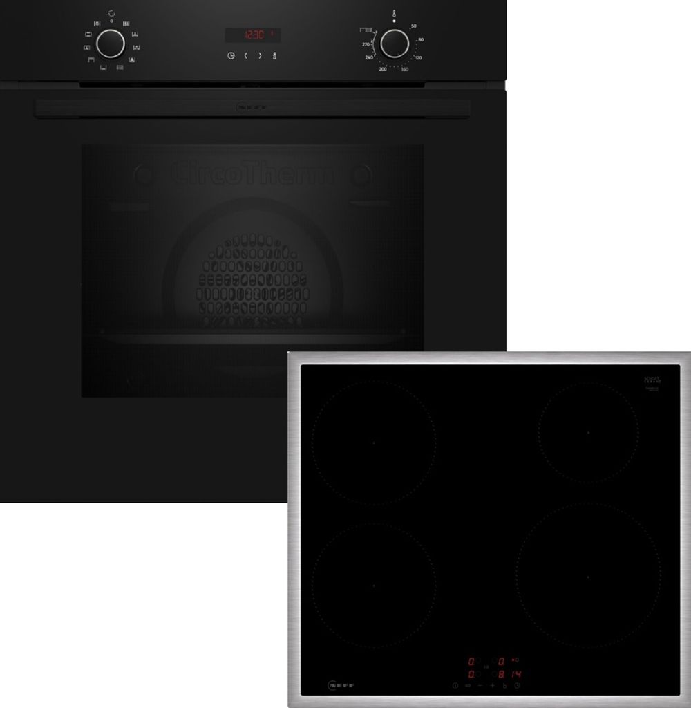 Neff BX46PIB0 Set Pyrolyse Backofen B2CCG6AK3 + Induktionskochfeld T46SBE1L0