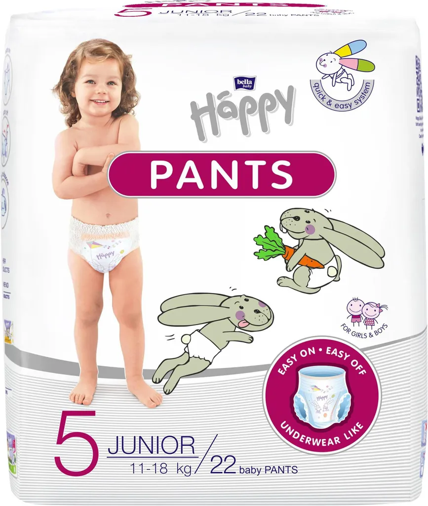 Culotte Apprentissage Propreté BELLA Happy Pants Junior 22 pcs Confort