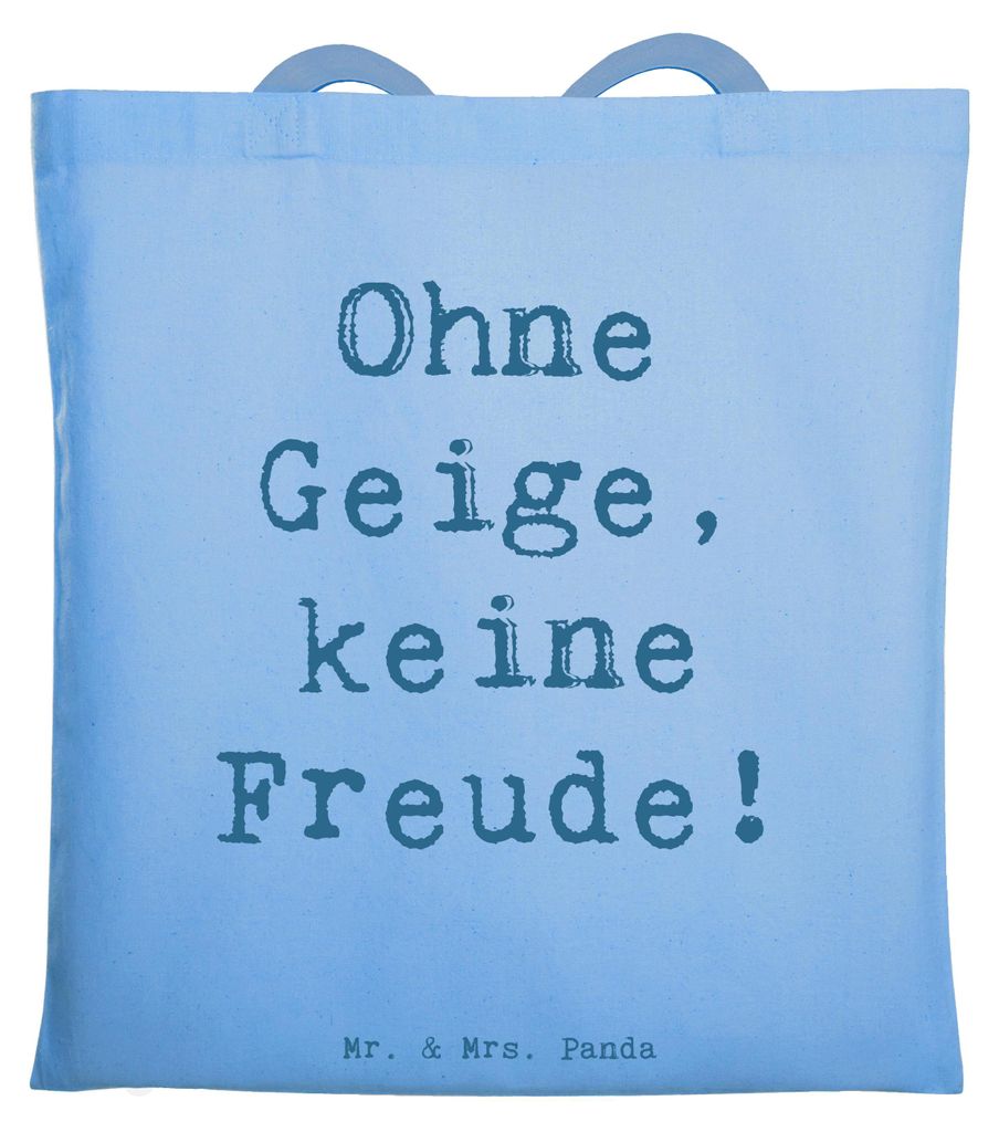 Mr. & Mrs. Panda Schultasche Spruch Geige Freude - Sky Blue Produktbild 
